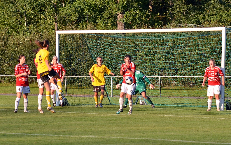 2011_0831_10.JPG - Sofia Larsson skjuter mot mål efter en Södrahörna